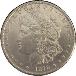 1878-S Morgan Silver Dollar | AU-55 Details | First Year Issue
